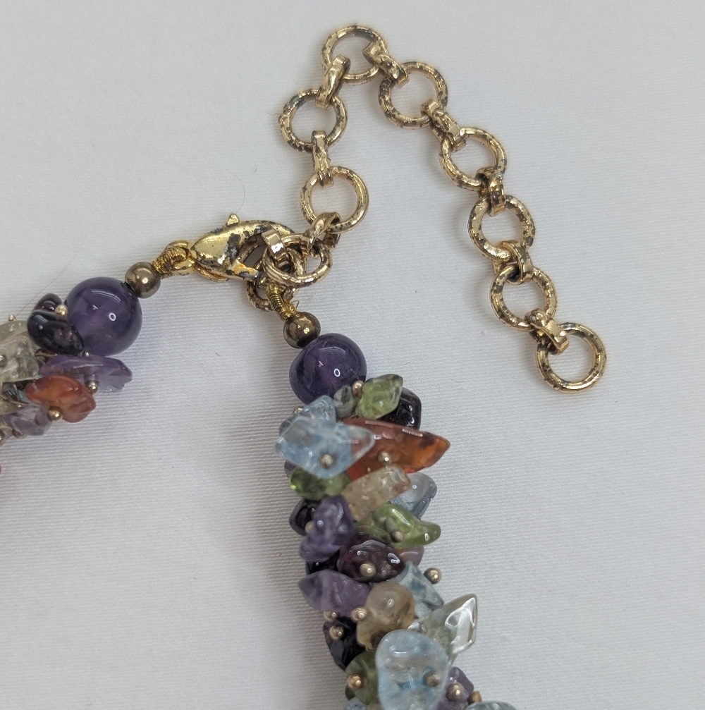 Stauer 140 Carat Gemstone Fiesta Necklace & Earrings - Vintage Estate Jewelry - Picture 6 of 10